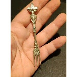 Vintage Woodward & Lothrop Woodies Washington DC Souvenir Silver Fork 4" Italy